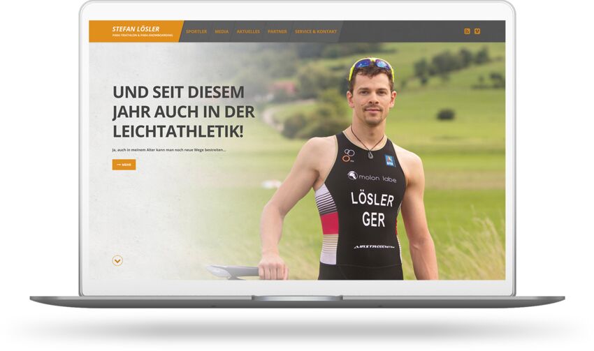 Webdesign & Athletenmappe für einen Sportler aus Heilbronn